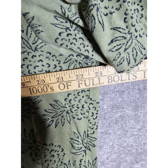 Pd & c Short Sleeve Pineapple Print‎ Pullover Henley Shirt Mens Size Large Green - Picture 7 of 8